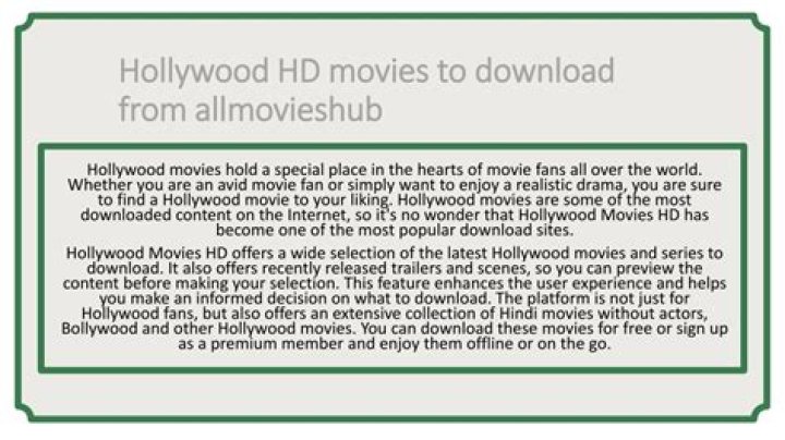 Discovering the World of AllMoviesHub In: Your Ultimate Movie Portal