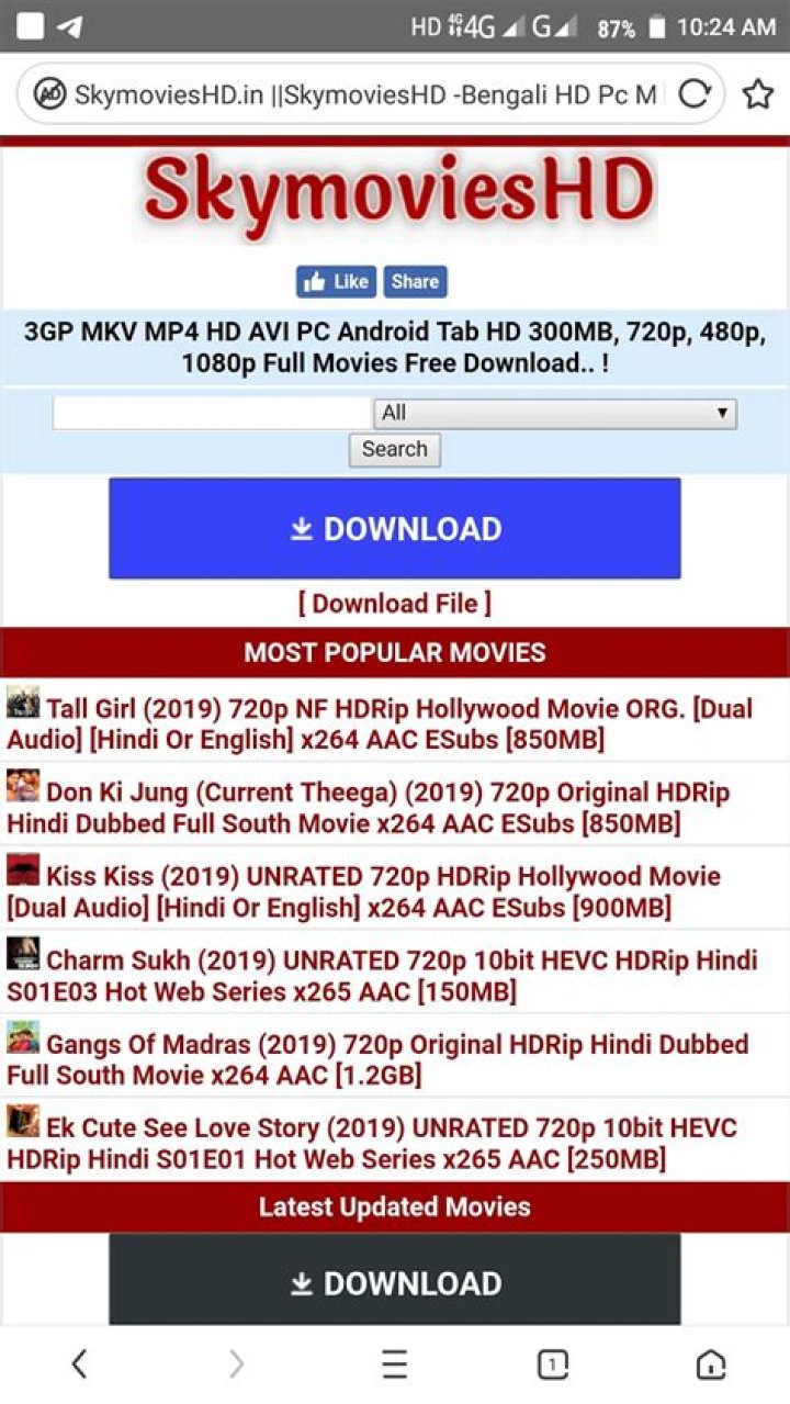 SkyMoviesHD Link: Free Movies & Shows Online